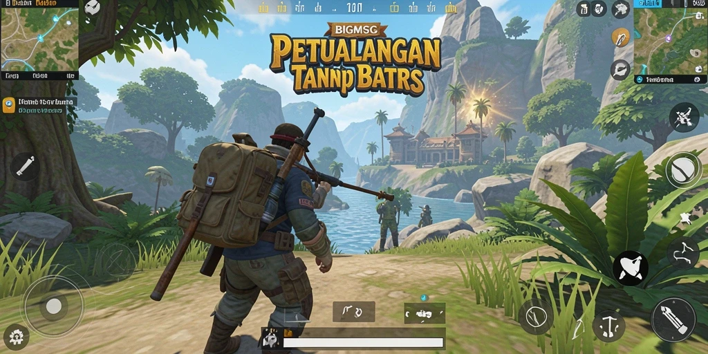 Tampilan gameplay BIGMSG yang menakjubkan di dunia terbuka.