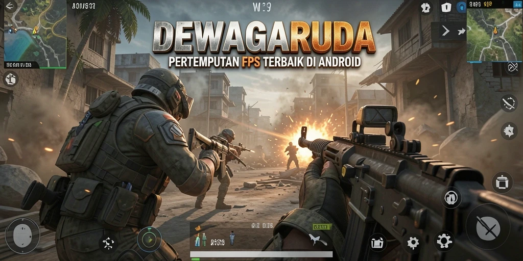 Screenshot DEWAGARUDA menampilkan aksi pertempuran intens di lapangan.
