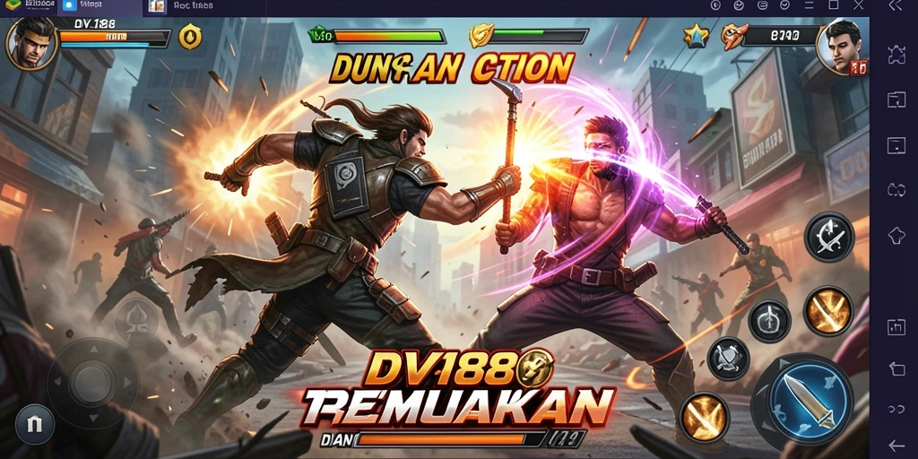 Ilustrasi gameplay aksi seru di DV188.