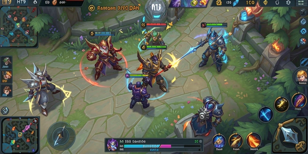Tampilan screenshot utama HIT9 menampilkan aksi seru dalam permainan MOBA.