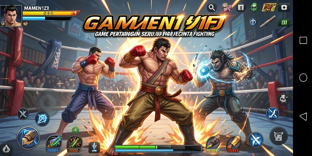 Tampilan gameplay MAMEN123 yang mendebarkan dan seru.