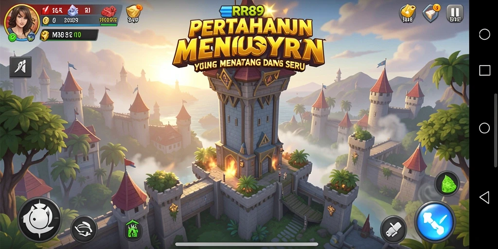 Gameplay menara yang menantang dalam RR89.