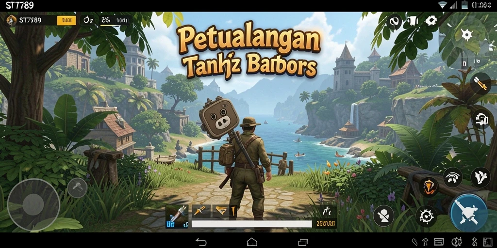 Screenshot gameplay ST789 menampilkan eksplorasi dunia terbuka yang memukau.