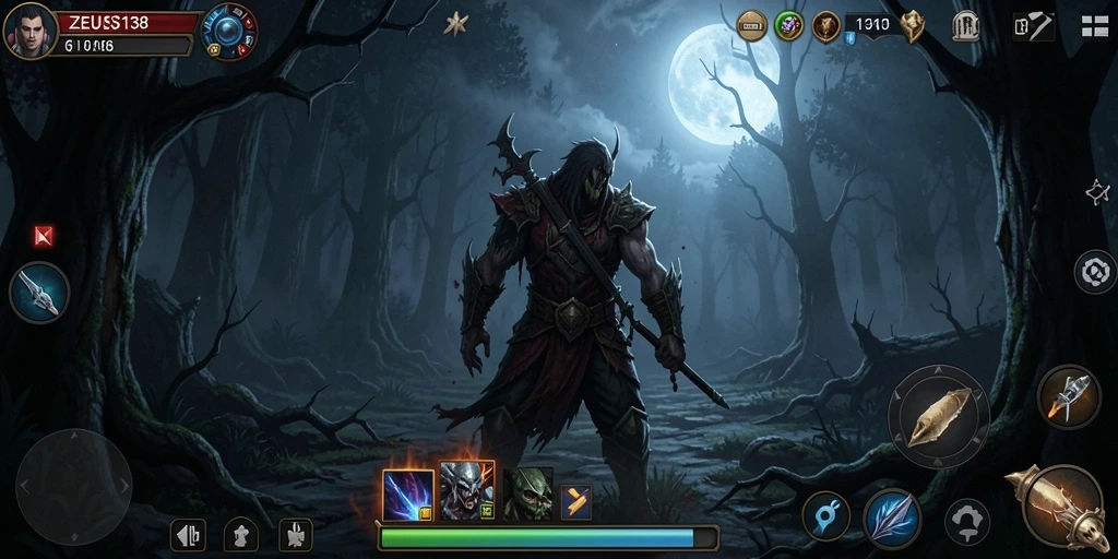 Tampilan intens gameplay ZEUS138 yang mencekam dan menyeramkan.